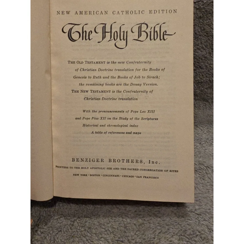 1958 Confraternity Version of The Holy Bible (New American Catholic Edition)‎
